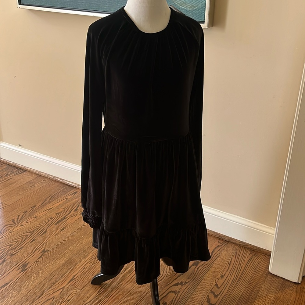 J.Crew crewcuts black velvet girl’s XL dress